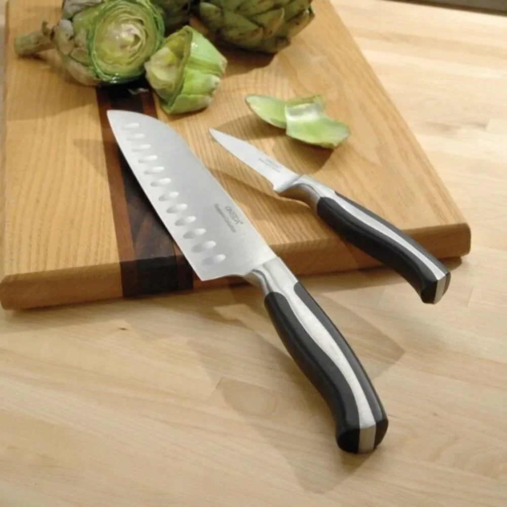 Oneida Vanguard Stainless Steel Blades 13 Piece‎ Tang Knife Set Hardwood …